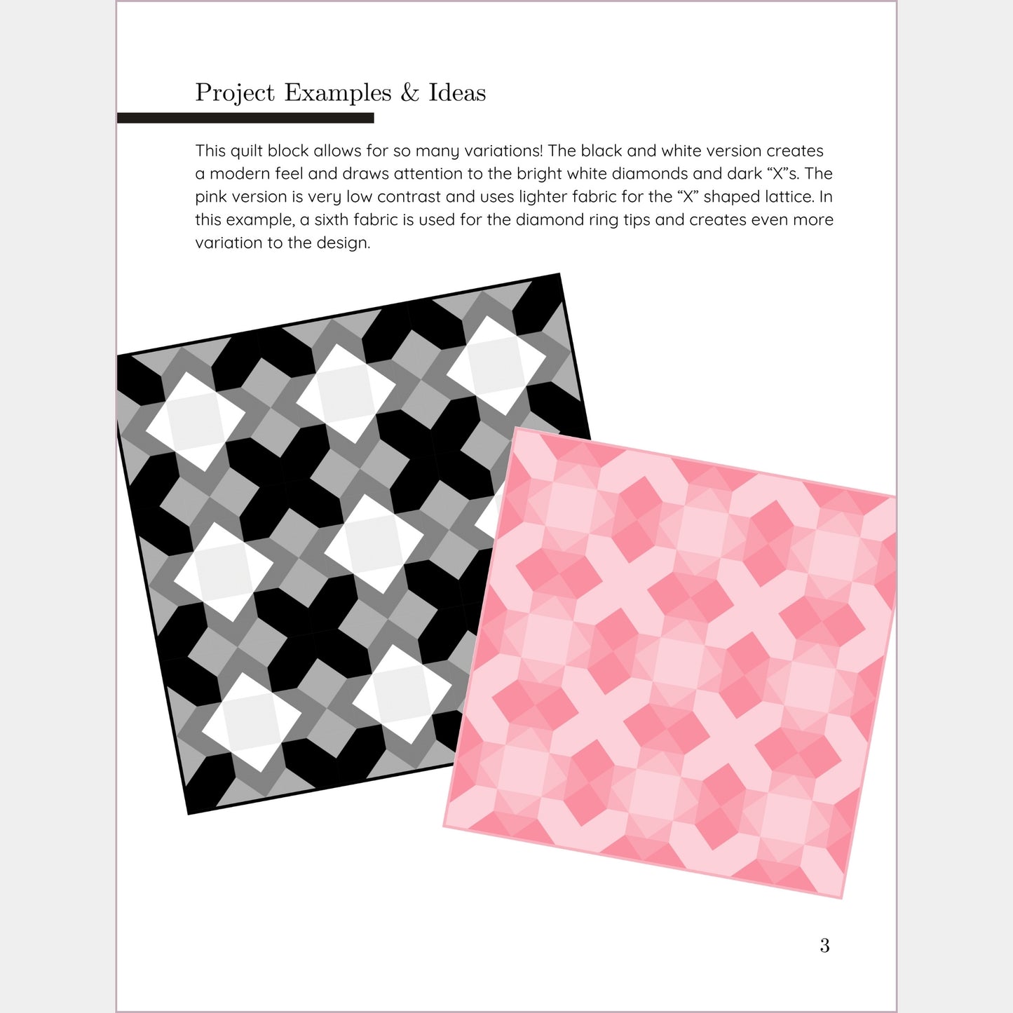 Lots of variations. black and white creates a high contrast modern look, while muted tones can create a subtle stained glass look.