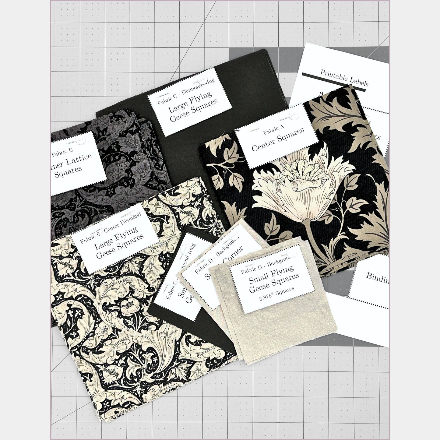 printable fabric labels included  