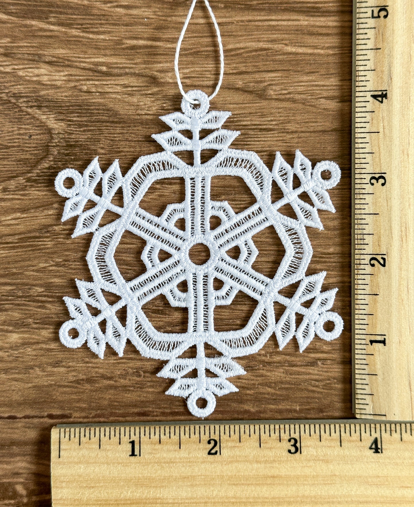 Embroidered Lace Snowflake Ornaments