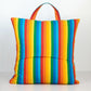 Bold Rainbow Throw Pillow with Pocket & Carry Handle for Kids