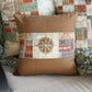 Compass Rose Quilted Throw Pillow with Pocket